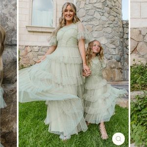 Sage tulle dress